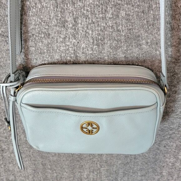 Fossil Crossbody Bag Womens Blue Pebbled Leather Shoulder Handbag Purse - Picture 6 of 16